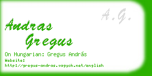 andras gregus business card