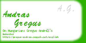 andras gregus business card